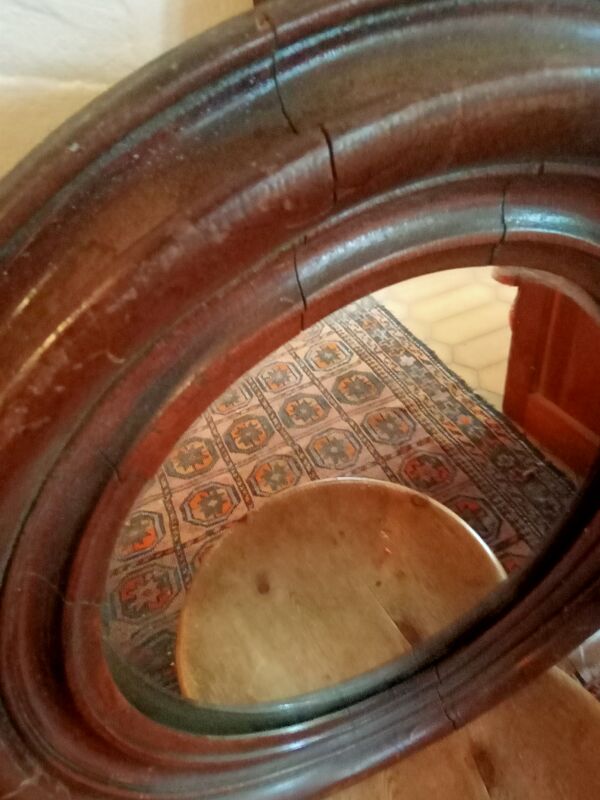 Miroir oeil de boeuf très ancien