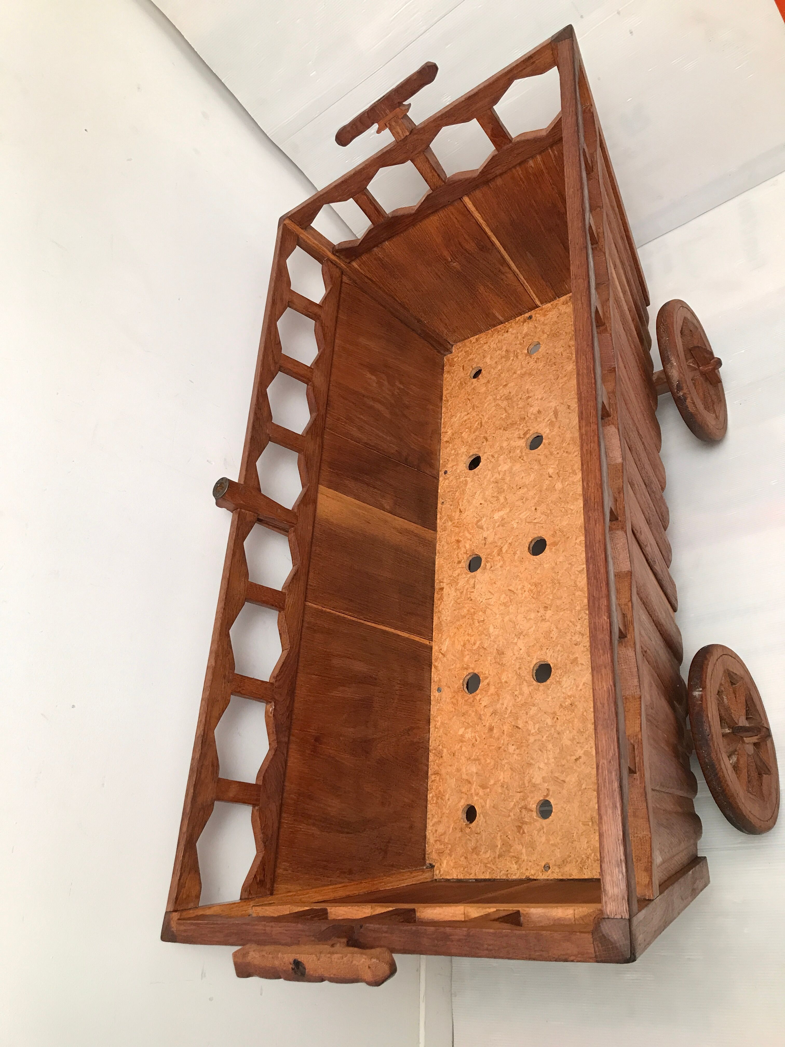 Wooden castor bed from the 40s and 50s