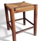 Tabouret Dordogne par Charlotte Perriand, paille tissée, France, années 1950.