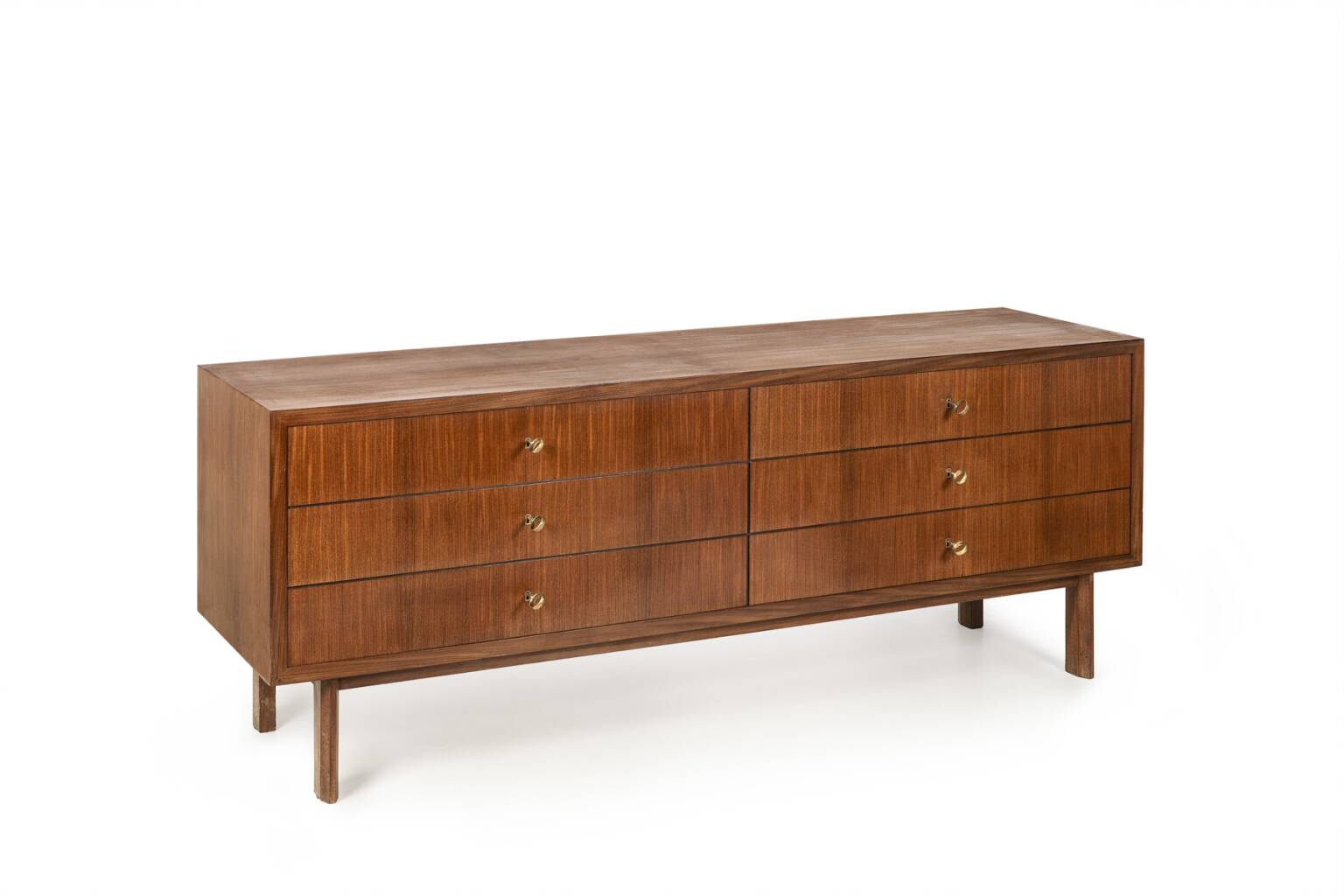 Important sideboard with drawers in teak, Italian design, 1960s.
