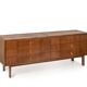 Important sideboard with drawers in teak, Italian design, 1960s.