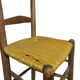 Old wooden chair, mulched seat
