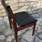 Chaise en bois et skaï