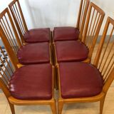 Série 6 chaises vintages style scandinave