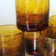 Set of 6 real Biot glass handmade