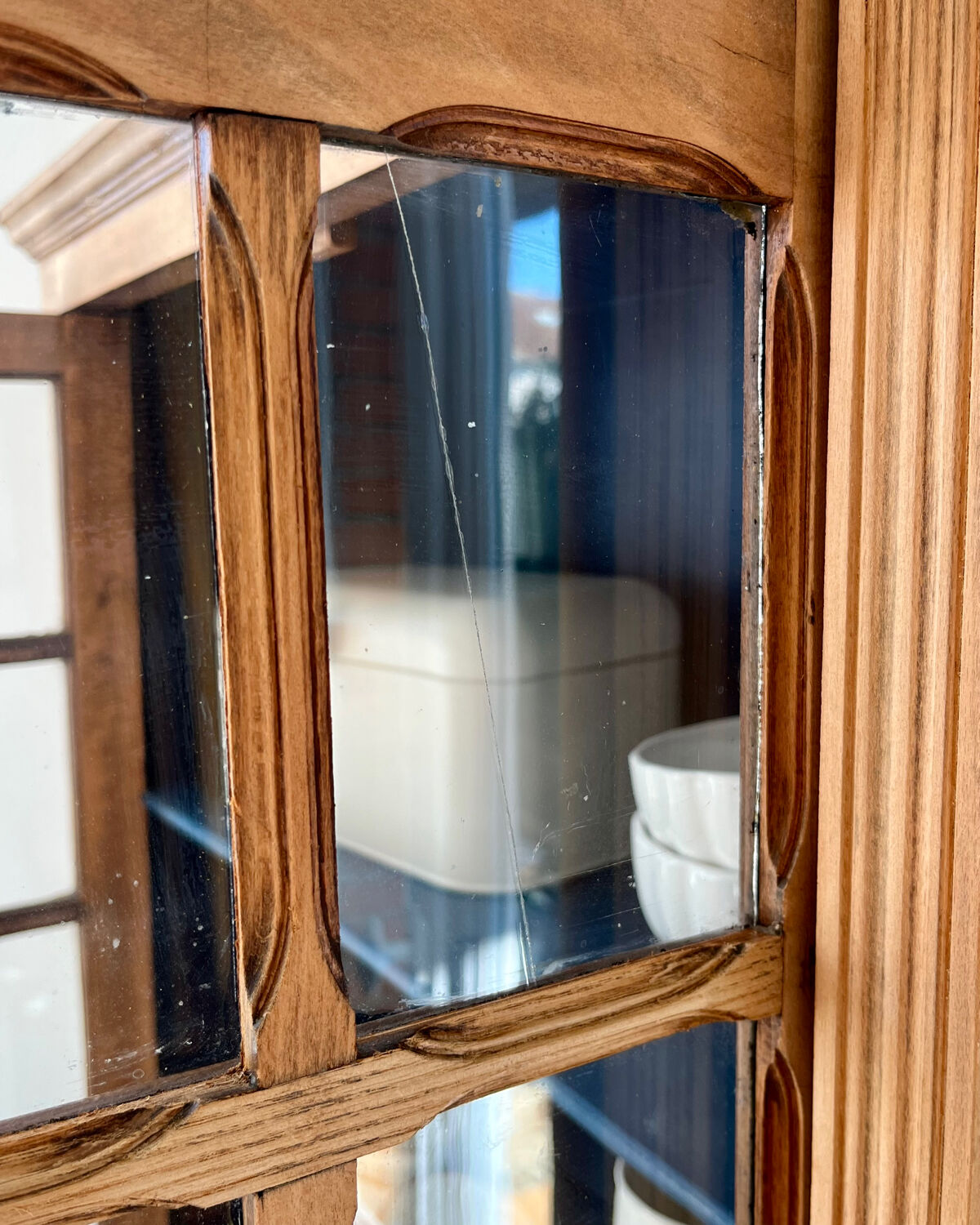 Renovated vintage display cabinet