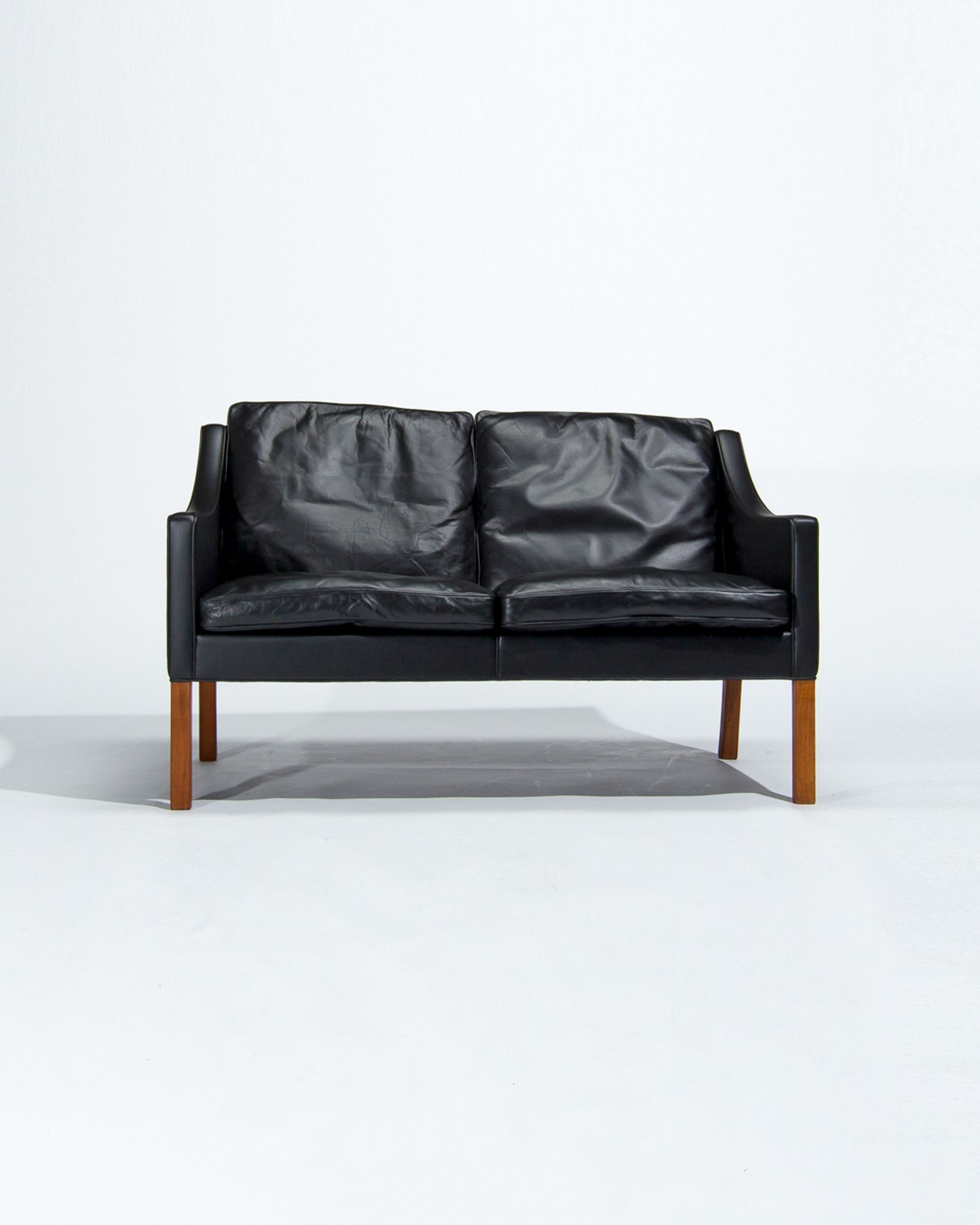 Mid Century Leather Sofa By Borge Mogensen 2208, Danish Design 1960’s