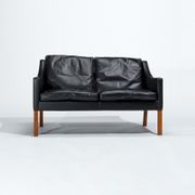 Mid Century Leather Sofa By Borge Mogensen 2208, Danish Design 1960’s