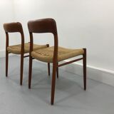 Danish Teak 56 chairs by Niels Otto Møller for J. L. Møllers