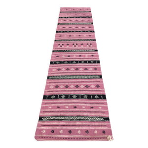 Tapis kilim couloir rose - pure laine