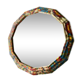 Vintage floral paper mirror