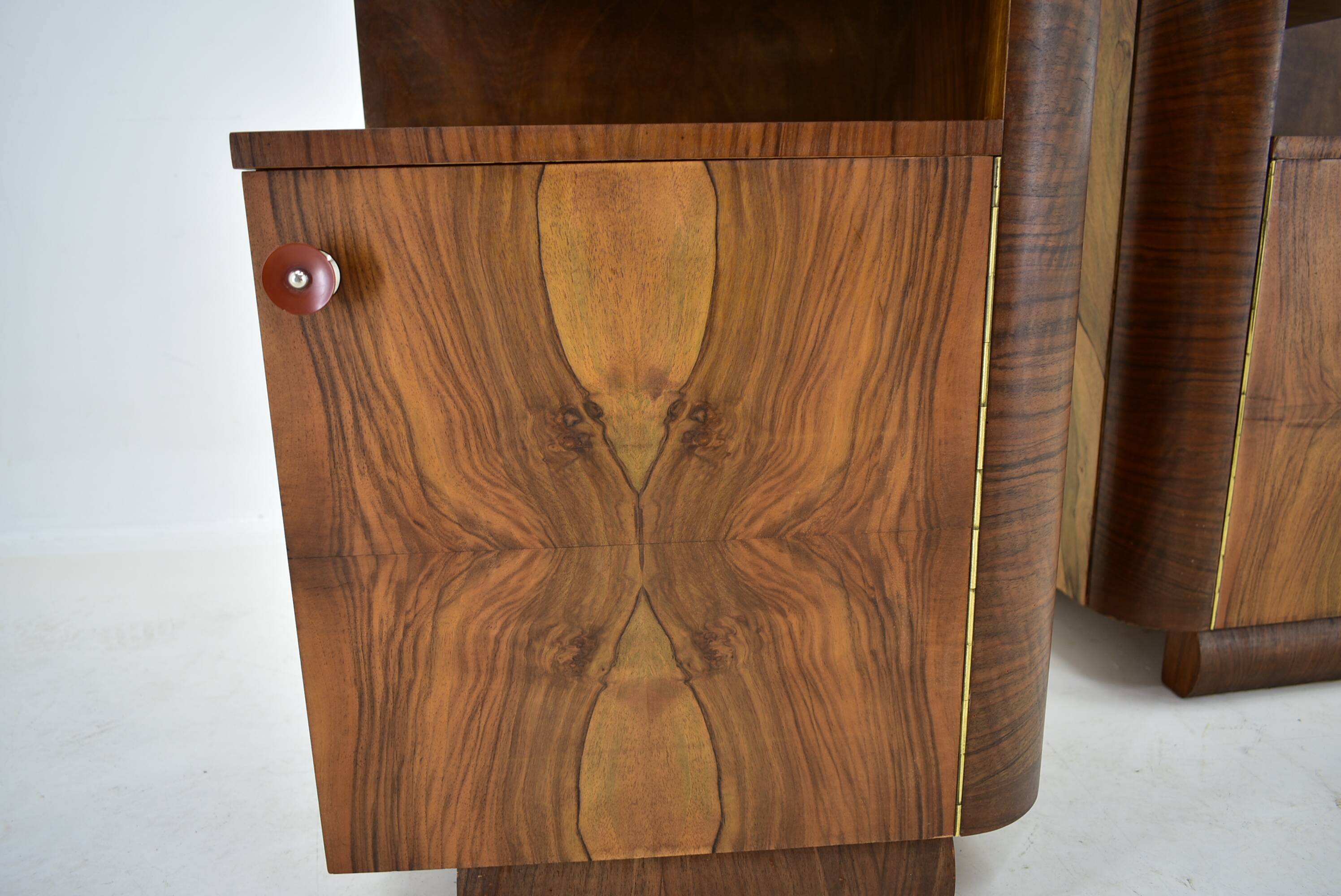 1938s,  Pair of art deco bedside table , Czechoslovakia