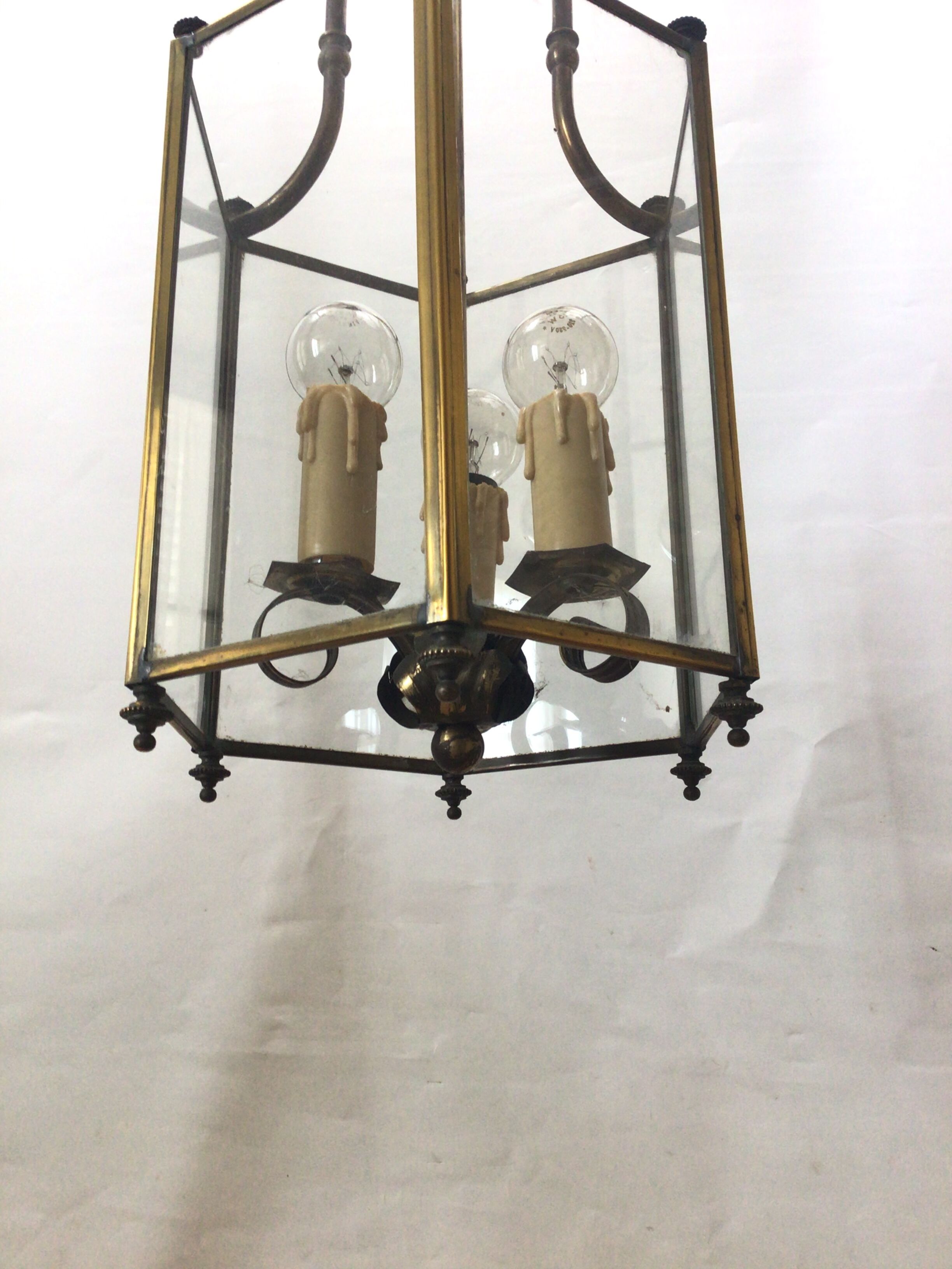 Old brass lantern 3 fires