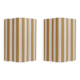 Paire appliques murales tissu