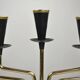 Brass, Black Painted Metal and Teak Candelabra by Gunnar Ander for Ystad-Metall, Sweden, 1960s