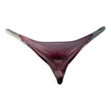 Triangular blown glass centerpiece