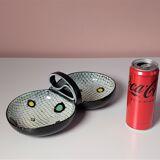 Italian ceramic serving bowl by aldo londi for bitossi 1950's