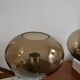Paires d'appliques Sciolari double verre fumé chrome 70s