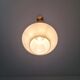 Art deco suspension opaline white and brass