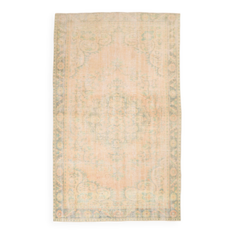 5x9 Bordered Faded Vintage Rug, 168x274Cm