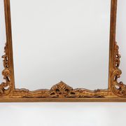 Wood-carved 20th century Louis XV style console mirror, France ca. 1970