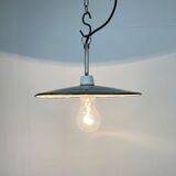 Industrial petrol enamel pendant light, 1970s
