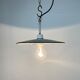 Industrial petrol enamel pendant light, 1970s
