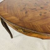 Louis XV High-end inlaid coffee table - Wood, Bronze - 1930s retro vintage