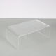 1970s Bent plexiglass coffee table from France