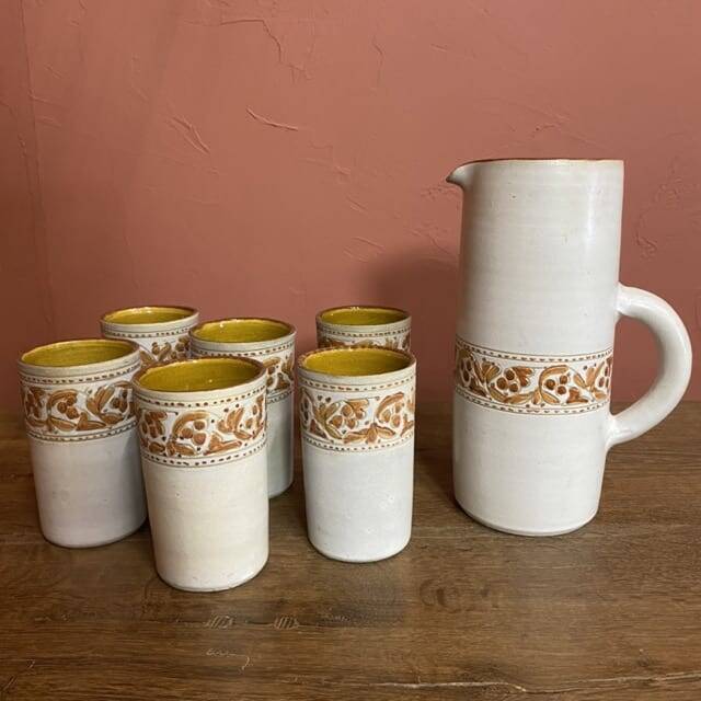 Ceramic orangeade and coffee set