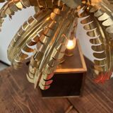 Brass palm tree table lamp with 4 trunks