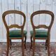 Paire de chaises époque Louis Phillipe en velours vert