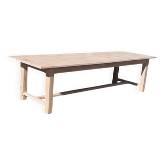 Large farmhouse table in solid beech wood