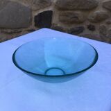Antique bubbled blown glass salad bowl