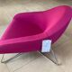 Fauteuil design tissu rose