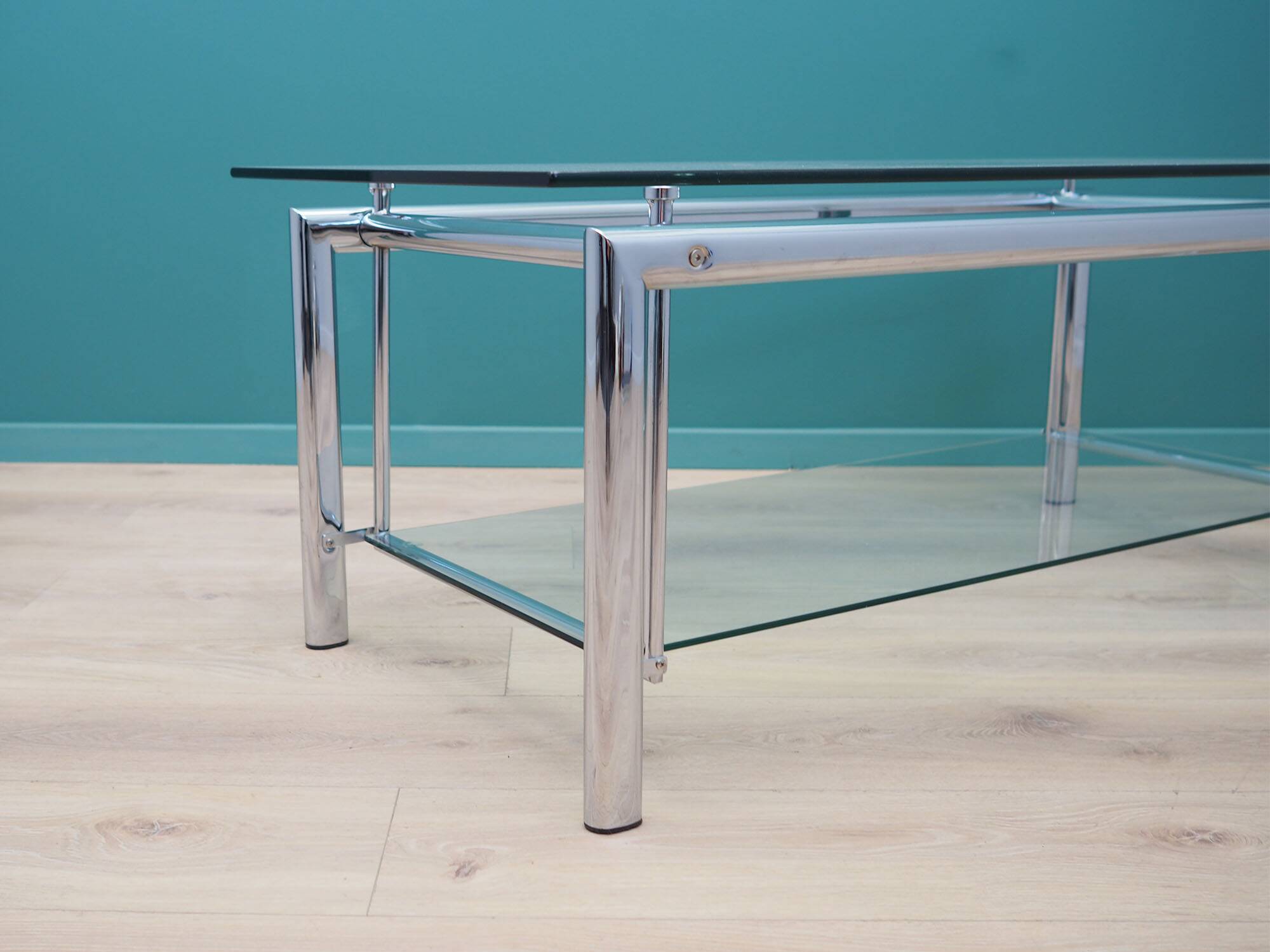 Glass coffee table, Danish design, 1970s, production: Denmark
