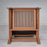 1960s, Danish lounge chair, original condition, furniture leather, solid oak wood.