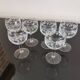 6 vintage “Henri Julien” white wine balloon glasses decorated with bunches of grapes LUMINARC