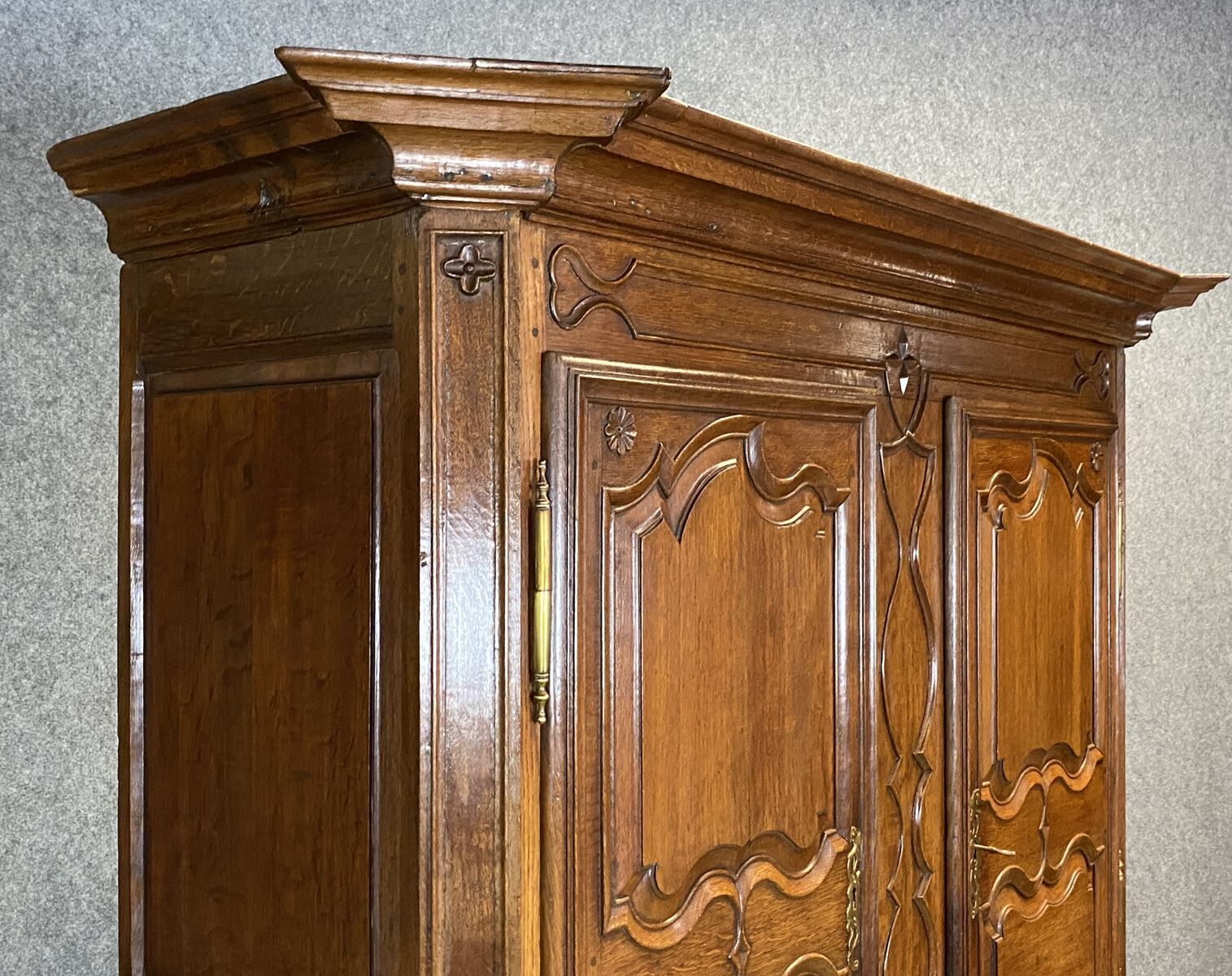 19th century 2-body sideboard in light oak