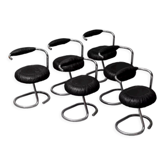 Set of 6 chairs cobra by Giotto Stoppino 1970