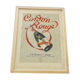 Champagne illustration Cordon Rouge G.H Mumm from 1937 - 30x40cm