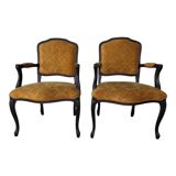 Lot de 2 fauteuils en bois de hêtre
