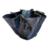 Very special vase in “folded” bluish glazed clay.