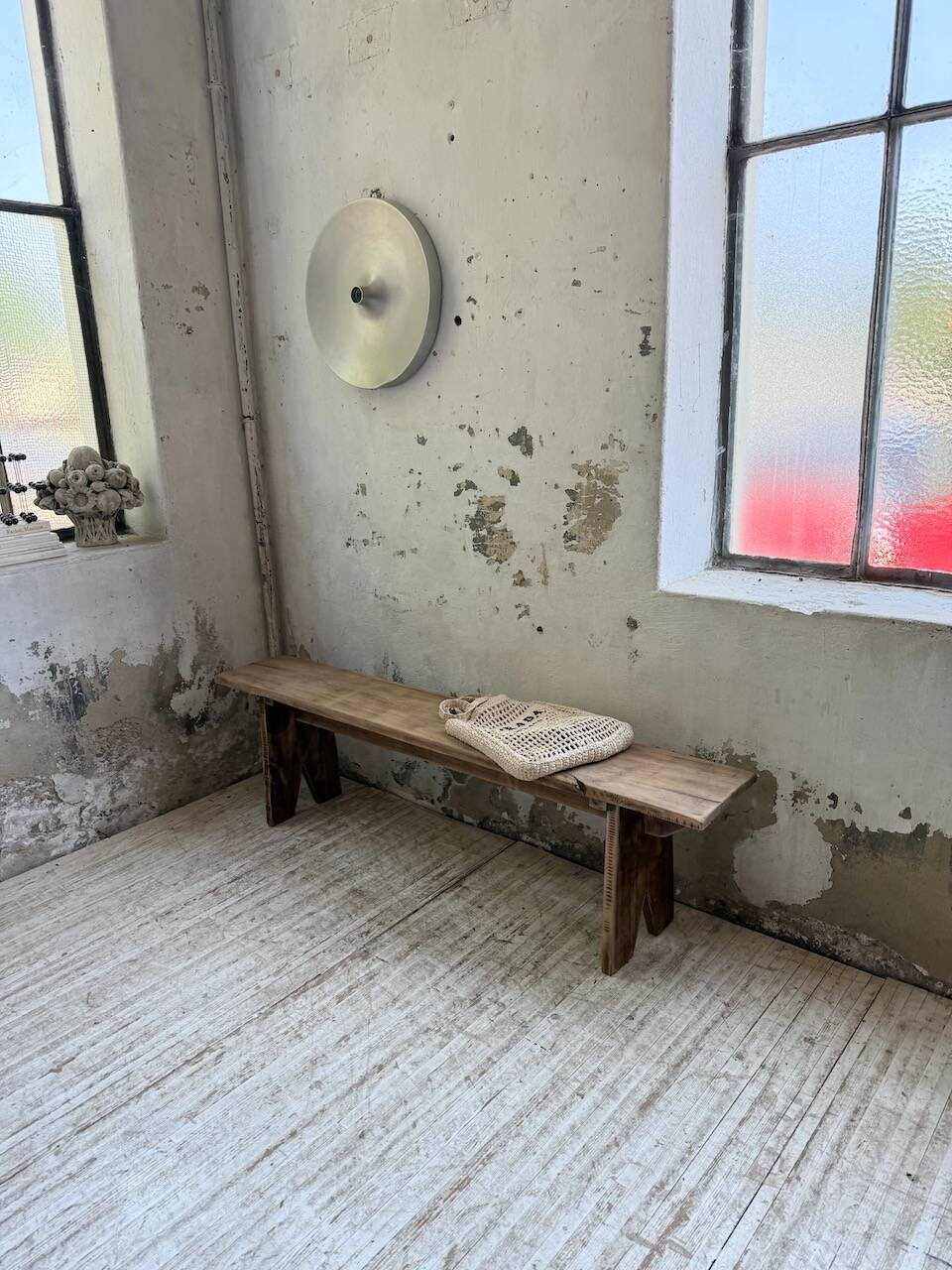 Paire de bancs de ferme en chêne