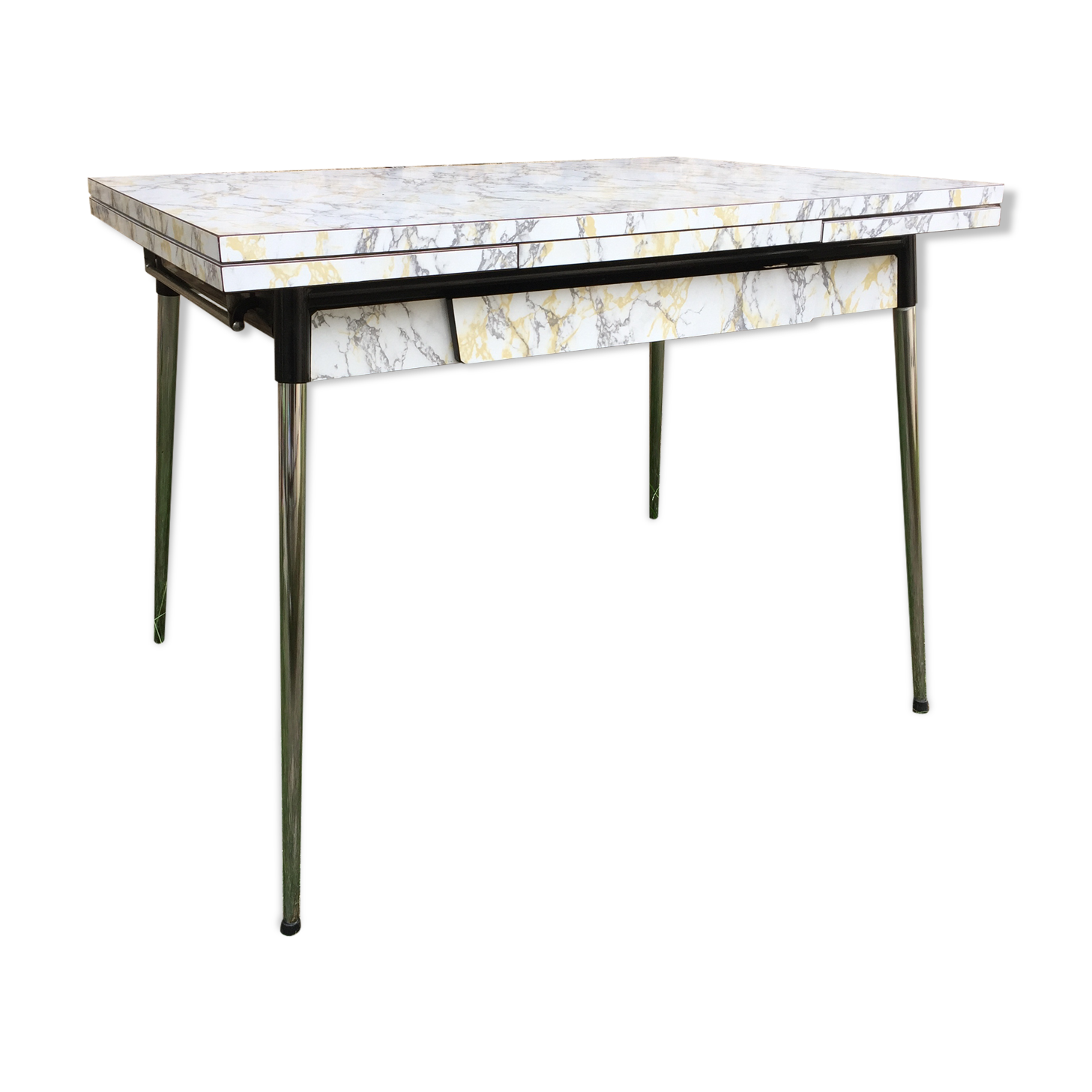 Formica white marble effect table