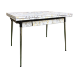 Formica white marble effect table