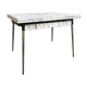 Formica white marble effect table