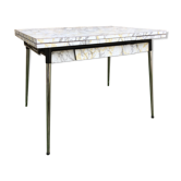 Formica white marble effect table