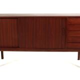 Enfilade vintage scandinave à 05 tiroirs et portes coulissantes – Dk, années 90