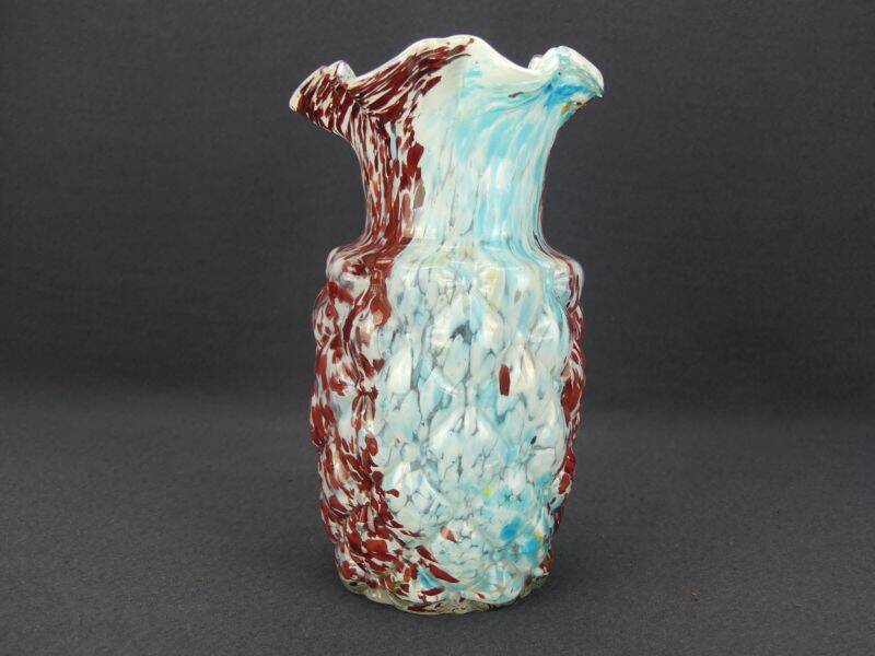 Clichy, Legras, glass vase with tufted decoration